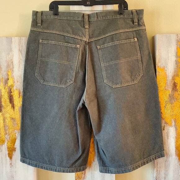 Vintage Men's Green Denim Short Pants SZ 40 - Picture 5 of 7